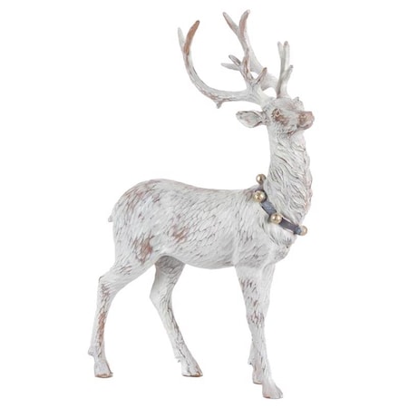 Gerson Gerson White Standing Holiday Deer Figurine 12 in. 2658410AH-A